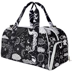 Vector-set-sketch-drawn-with-space Burner Gym Duffel Bag by Salman4z