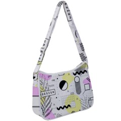 Graphic-design-geometric-background Zip Up Shoulder Bag by Salman4z