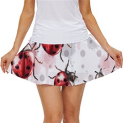 Ladybugs-pattern-texture-watercolor Women s Skort by Salman4z