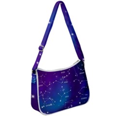 Realistic-night-sky-poster-with-constellations Zip Up Shoulder Bag by Salman4z