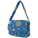 Flat-design-geometric-shapes-background Courier Bag View2