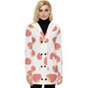 Strawberries-pattern-design Button Up Hooded Coat  View1