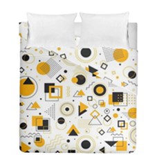Flat Geometric Shapes Background Duvet Cover Double Side (full/ Double Size) by pakminggu