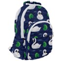Swan Pattern Elegant Design Rounded Multi Pocket Backpack View2