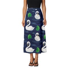 Swan Pattern Elegant Design Classic Midi Chiffon Skirt by pakminggu