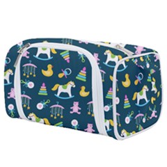 Cute Babies Toys Seamless Pattern Toiletries Pouch by pakminggu