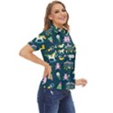 Cute Babies Toys Seamless Pattern Women s Short Sleeve Double Pocket Shirt View2
