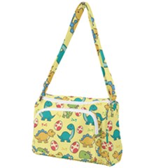 Seamless Pattern With Cute Dinosaurs Character Front Pocket Crossbody Bag by pakminggu