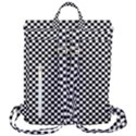 Black And White Checkerboard Background Board Checker Flap Top Backpack View3