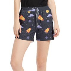 Cosmos Rockets Spaceships Ufos Women s Runner Shorts by pakminggu