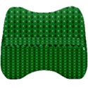 Green Christmas Tree Pattern Background Velour Head Support Cushion View2