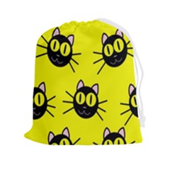 Cats Heads Pattern Design Drawstring Pouch (2xl) by pakminggu