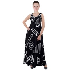 Knowledge Drawing Education Science Empire Waist Velour Maxi Dress by pakminggu