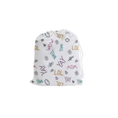 Doodle Pattern Drawstring Pouch (small) by pakminggu