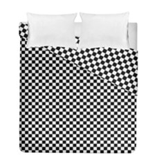 Background Black Board Checker Checkerboard Duvet Cover Double Side (full/ Double Size) by pakminggu