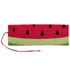 Watermelon Fruit Food Healthy Vitamins Nutrition Roll Up Canvas Pencil Holder (m) by pakminggu