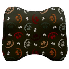 Art Halloween Pattern Creepy Design Digital Papers Velour Head Support Cushion by pakminggu