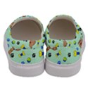 Dog Pattern Seamless Blue Background Scrapbooking Men s Canvas Slip Ons View4