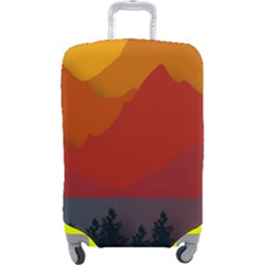 Mountain Forest Nature Scenery Art Mountains Luggage Cover (large) by pakminggu
