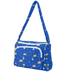 Cat Animals Sleep Stars Seamless Background Front Pocket Crossbody Bag by pakminggu