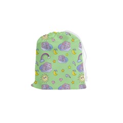 Elephant Sleeping Elephants Background Drawstring Pouch (small) by pakminggu