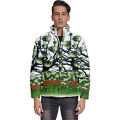 Watermelon Tree Abstraction On Watermelon Abundance Men s Puffer Bubble Jacket Coat by pakminggu