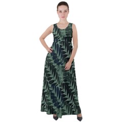 Background Pattern Leaves Texture Design Wallpaper Empire Waist Velour Maxi Dress by pakminggu