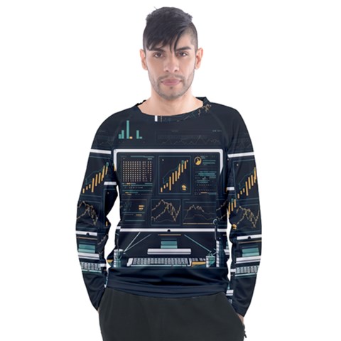 Remote Work Work From Home Online Work Men s Long Sleeve Raglan Tee by pakminggu