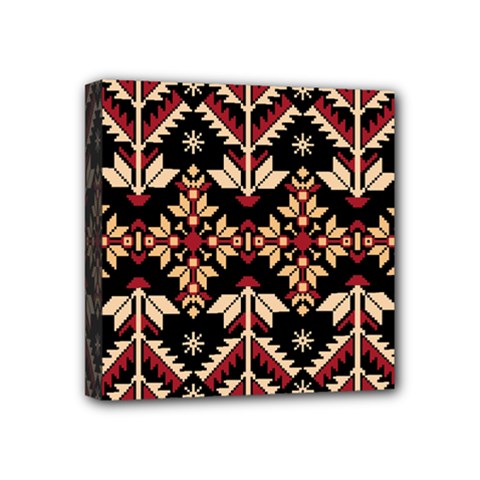 Vector Illustration Of Ukrainian Folk Seamless Pattern Ethnic Ornament Border Element Traditional Mini Canvas 4  X 4  (stretched) by pakminggu