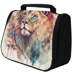 Lion Africa African Art Full Print Travel Pouch (big) by pakminggu