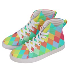 Low Poly Triangles Men s Hi-top Skate Sneakers by danenraven