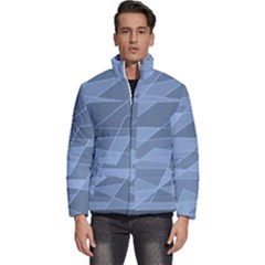 Lines Shapes Pattern Web Creative Men s Puffer Bubble Jacket Coat by danenraven