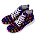 Pattern Background Structure Black Men s Lightweight High Top Sneakers View2