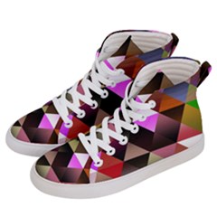 Abstract Geometric Triangles Shapes Women s Hi-top Skate Sneakers by danenraven