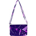 Purple Blue Geometric Pattern Double Gusset Crossbody Bag View2
