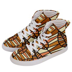 Autumn Leaf Mosaic Seamless Women s Hi-top Skate Sneakers by danenraven