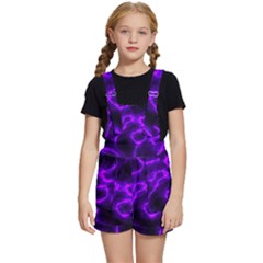 Purple Pattern Background Structure Kids  Short Overalls by danenraven