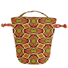 Geometry Shape Retro Trendy Symbol Drawstring Bucket Bag by danenraven