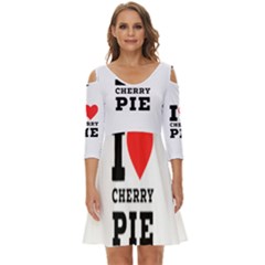 I Love Cherry Pie Shoulder Cut Out Zip Up Dress by ilovewhateva
