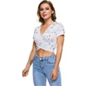 Spaceship Pattern Star Short Sleeve Foldover Tee View2