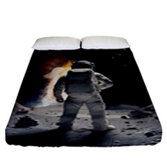 Astronaut Space Walk Fitted Sheet (king Size) by danenraven