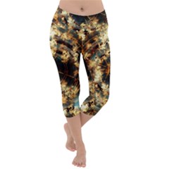 Science Fiction Background Fantasy Lightweight Velour Capri Yoga Leggings by danenraven