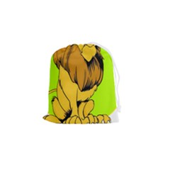 Lion Cartoon Parody Drawstring Pouch (small) by danenraven