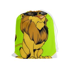 Lion Cartoon Parody Drawstring Pouch (xl) by danenraven