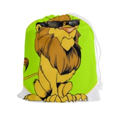Lion Cartoon Parody Drawstring Pouch (2xl) by danenraven