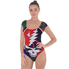 Grateful Dead Pattern Short Sleeve Leotard  by Mog4mog4