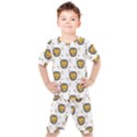 Lion Heads Pattern Design Doodle Kids  Tee and Shorts Set View1