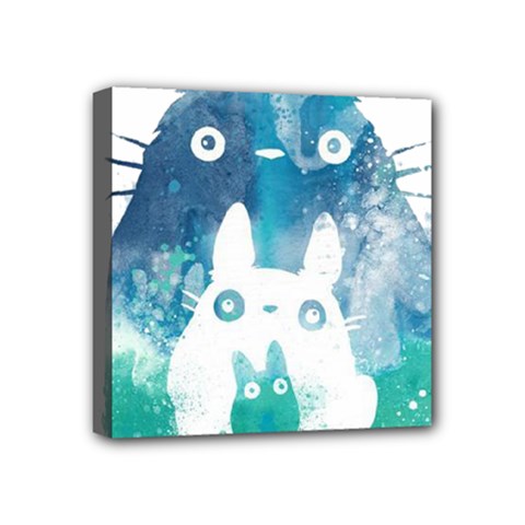 My Neighbor Totoro Mini Canvas 4  X 4  (stretched) by Mog4mog4
