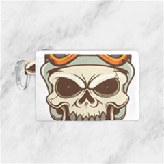 Motorcycle Helmet Skull Clip Art Cranial Skeleton Canvas Cosmetic Bag (small) by Mog4mog4
