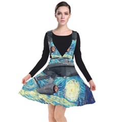 Star Starship The Starry Night Van Gogh Plunge Pinafore Dress by Mog4mog4